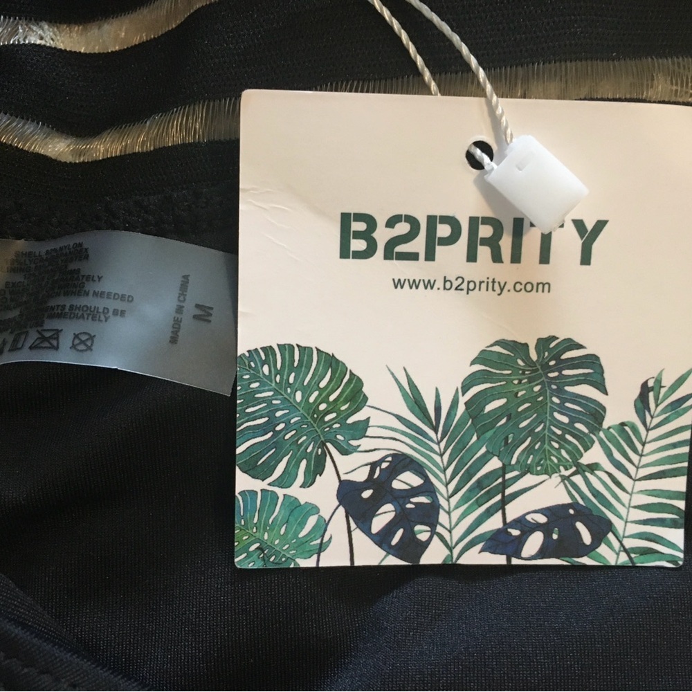 NWT Chic Black Mesh Women's One-Piece Swimsuit - Picture 6 of 7